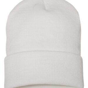 White Cuffed Beanie